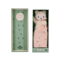 Kaloo Carré Douceur : Doudou Ours Feuilles d'amour - Kaloo