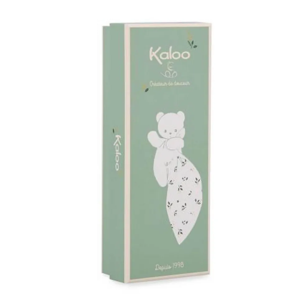 Kaloo Carré Douceur : Doudou Ours Feuilles d'amour - Kaloo