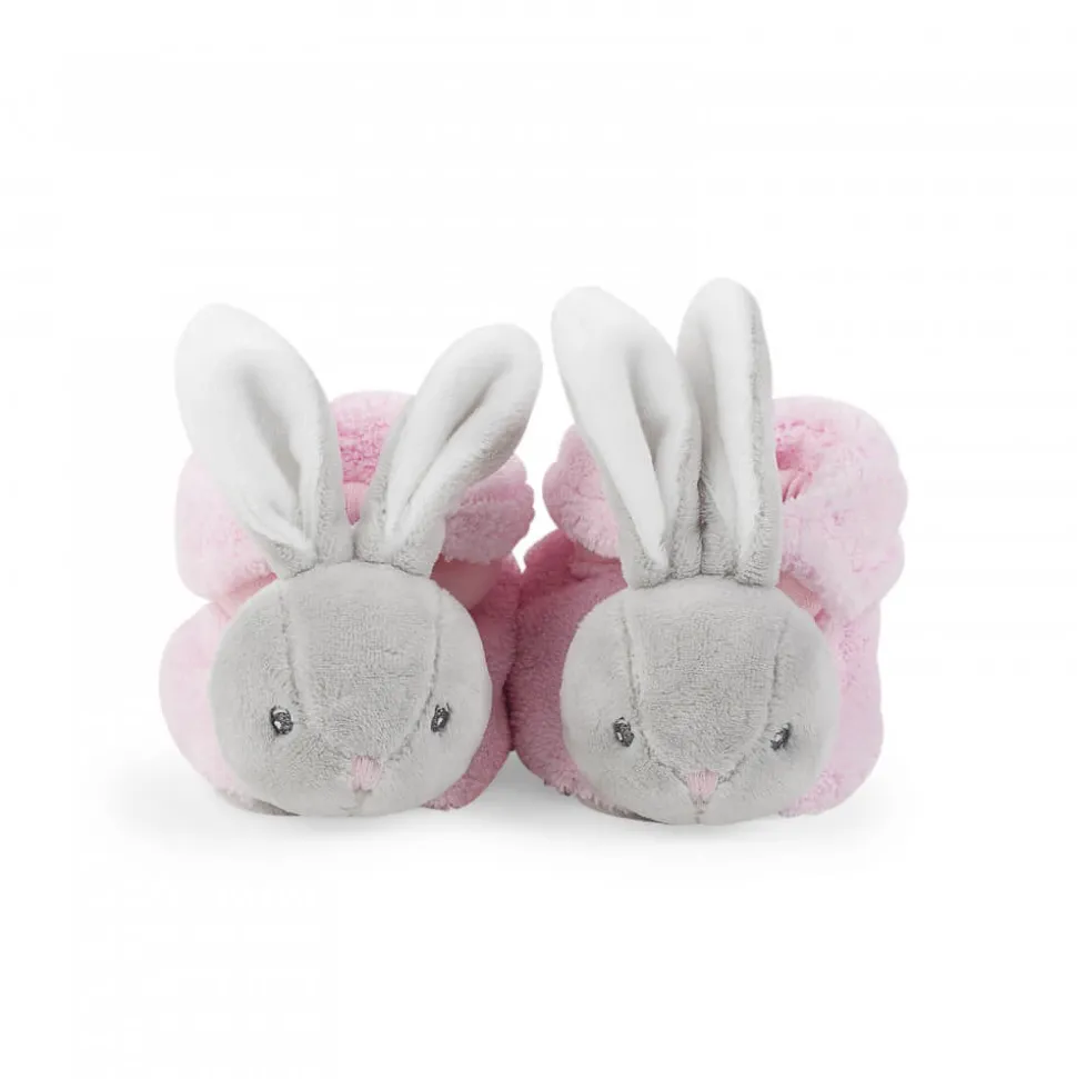 Kaloo Plume : Chaussons lapinou rose - Kaloo