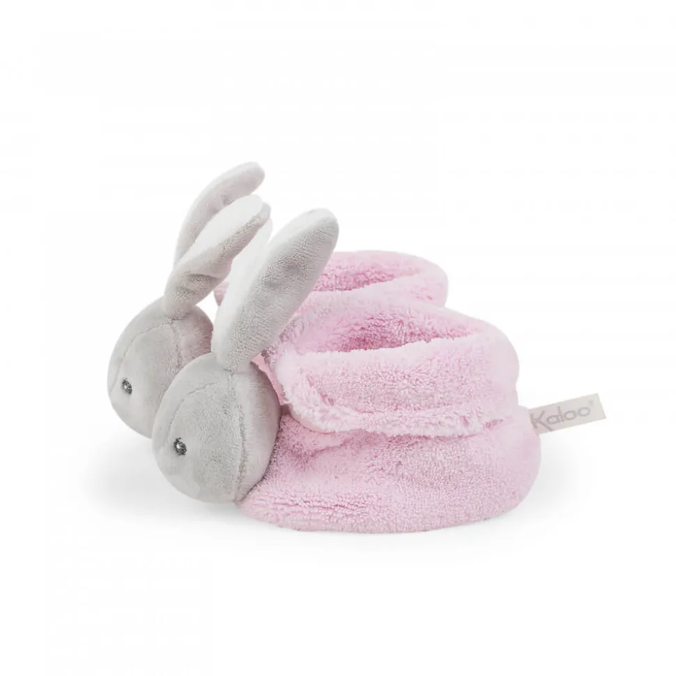 Kaloo Plume : Chaussons lapinou rose - Kaloo