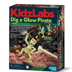 Kidzlabs: KIT D'EXCAVATION PIRATE LUMINEUX - 4M