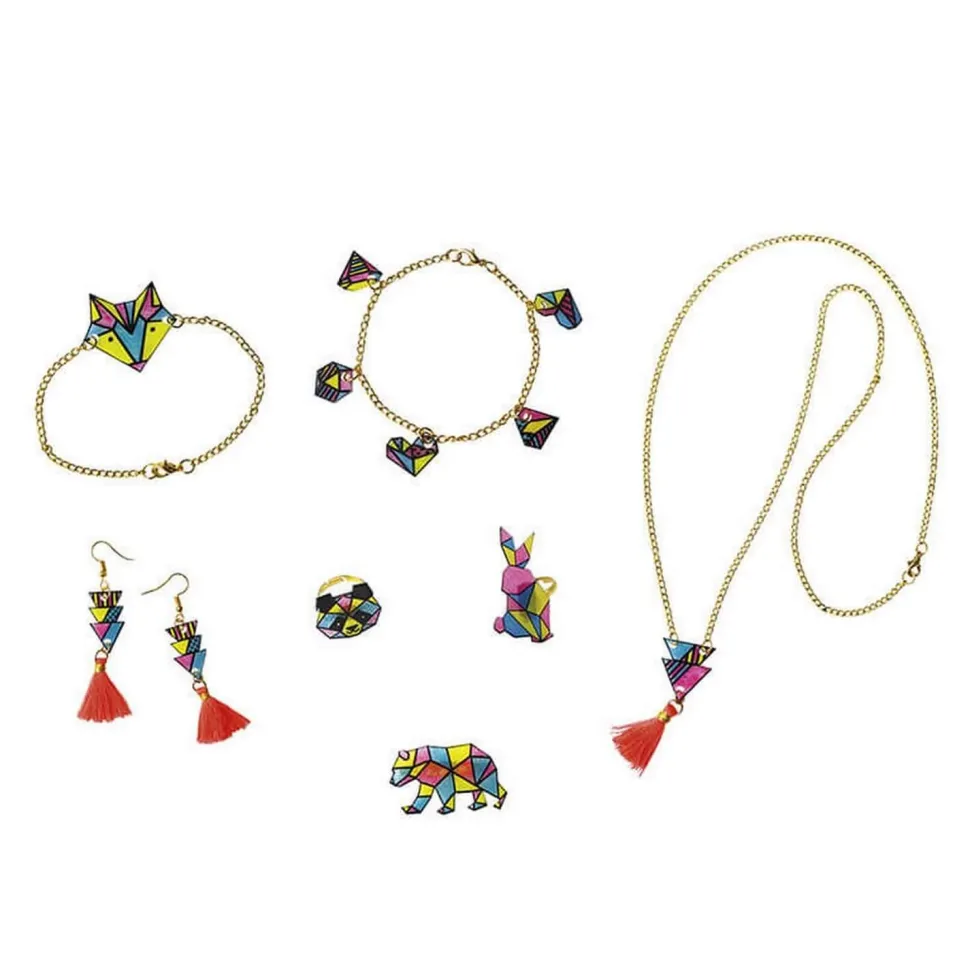 Kit créatif : 7 Bijoux En Plastique Fou Geometrix - Janod