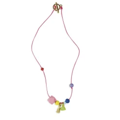 Kit créatif : 3 Bijoux perles en bois arc-en-ciel à créer - Janod