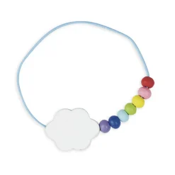 Kit créatif : 3 Bijoux perles en bois arc-en-ciel à créer - Janod