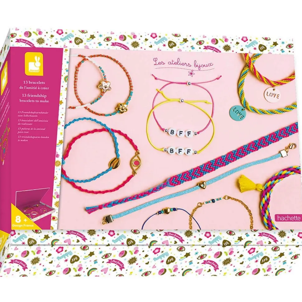 Kit créatif : 13 bracelets de l'amitié à créer - Janod