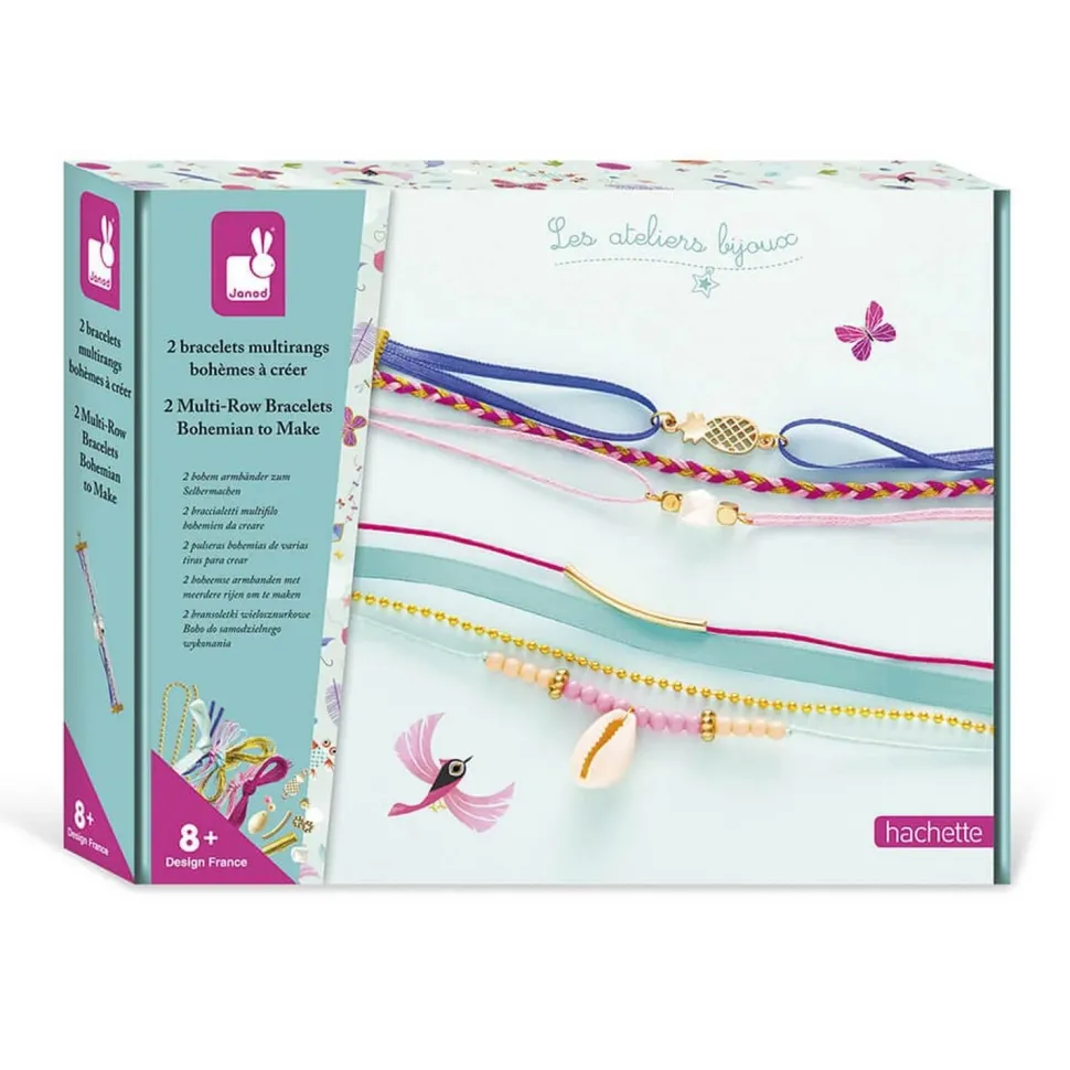 Kit créatif : 2 Bracelets Multi rangs Bohèmes - Janod