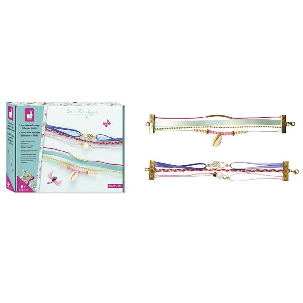 Kit créatif : 2 Bracelets Multi rangs Bohèmes - Janod