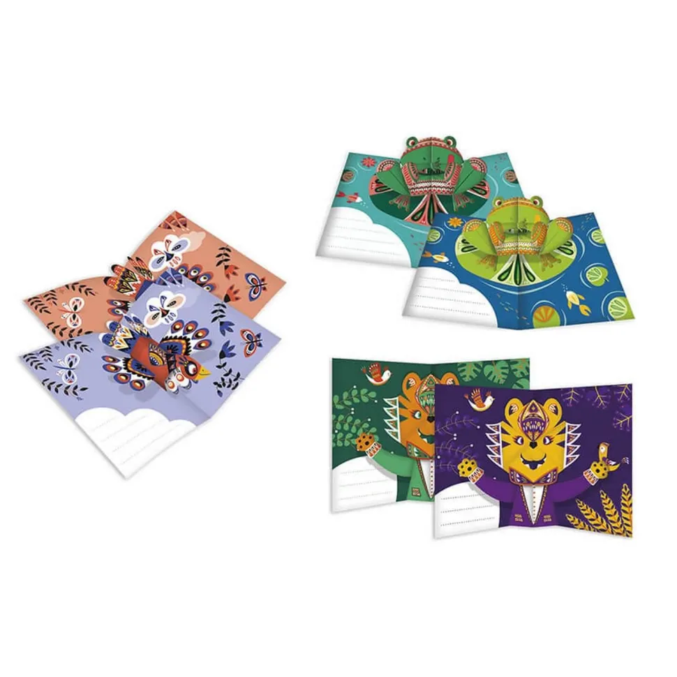Kit créatif : 6 Cartes Pop-Up Animaux A Créer - Janod