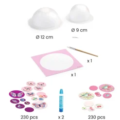 Kit créatif : 2 coupelles papier à créer : Dans les airs - Djeco