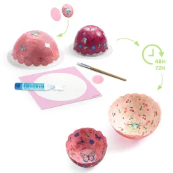 Kit créatif : 2 coupelles papier à créer : Dans les airs - Djeco