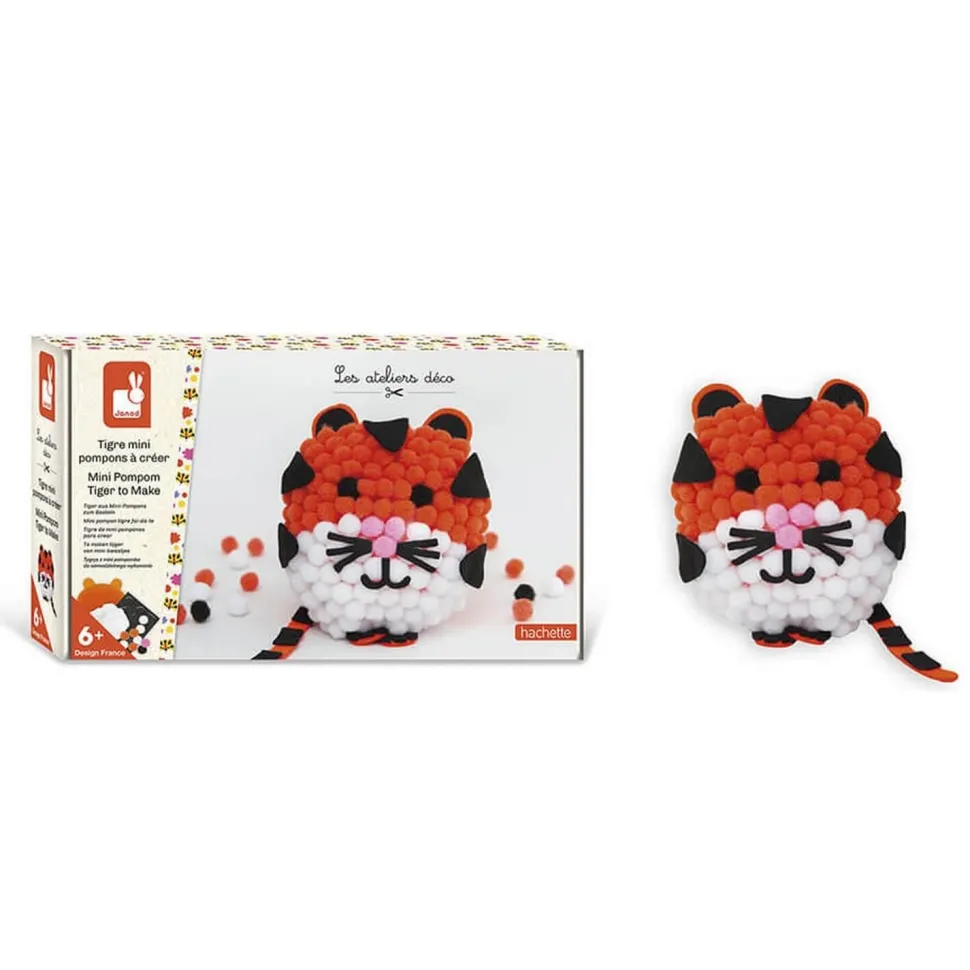 Kit créatif : 1 Tigre Mini Pompons A Créer - Janod
