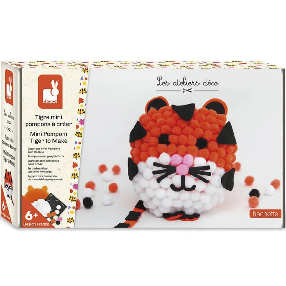 Kit créatif : 1 Tigre Mini Pompons A Créer - Janod