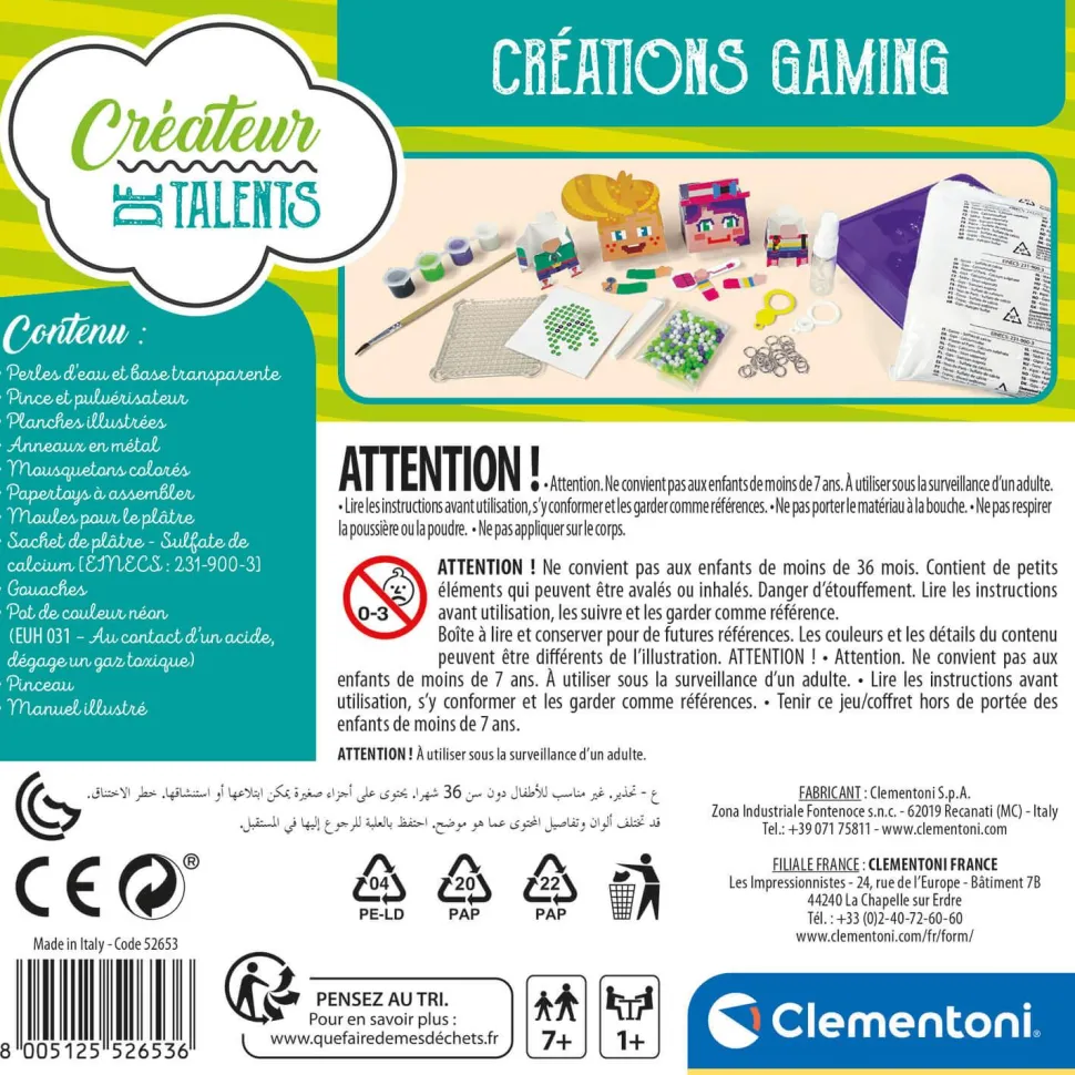 Kit créatif : Créations gaming - Clementoni