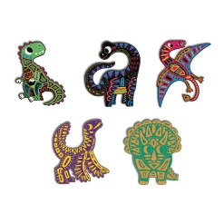 Kit créatif - Scratch Art Dinosaures silhouettés - Janod