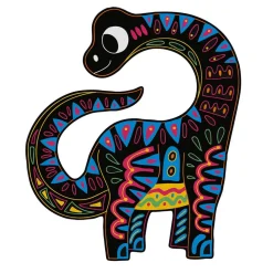 Kit créatif - Scratch Art Dinosaures silhouettés - Janod