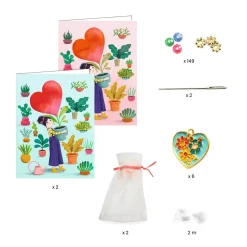Kit créatif bijoux : Enfilage Cœur - Djeco