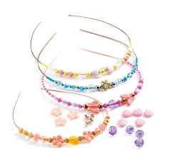 Kit créatif bijoux : Plateau d'enfilage et couronnes : Précieux - Djeco