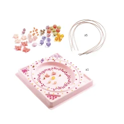 Kit créatif bijoux : Plateau d'enfilage et couronnes : Précieux - Djeco