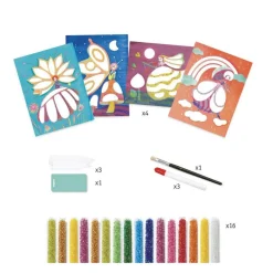 Kit créatif tableaux de perles : Féérie - Djeco