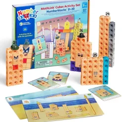 Kit d'activités avec cubes MathLink Numberblocks de 21 à 30 - Learning Resources