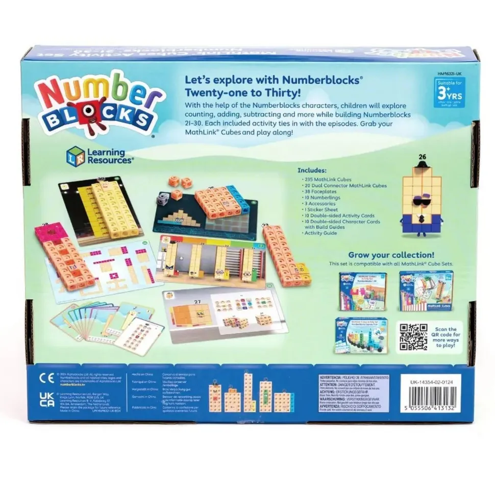 Kit d'activités avec cubes MathLink Numberblocks de 21 à 30 - Learning Resources