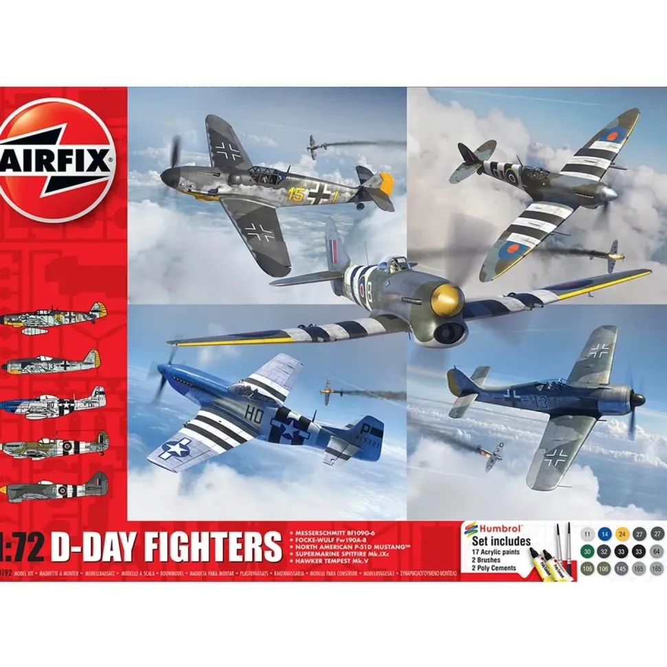 Kit de 5 Maquettes avions militraires : D-Day Fighters - Gift Set - Airfix