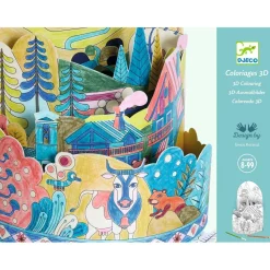 Kit de coloriage 3D : Au sommet du monde - Djeco