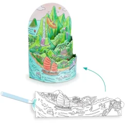 Kit de coloriage 3D : Au sommet de mon île - Djeco