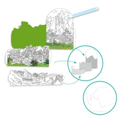 Kit de coloriage 3D : Au sommet de mon île - Djeco