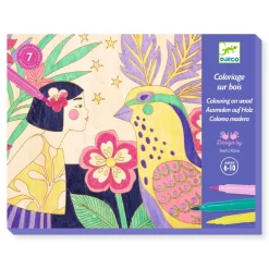 Kit de coloriage sur bois : Sweet girls - Djeco