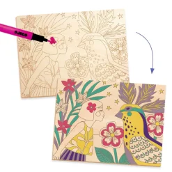 Kit de coloriage sur bois : Sweet girls - Djeco