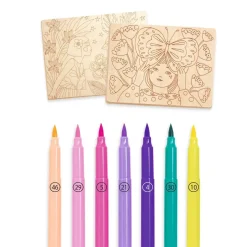 Kit de coloriage sur bois : Sweet girls - Djeco