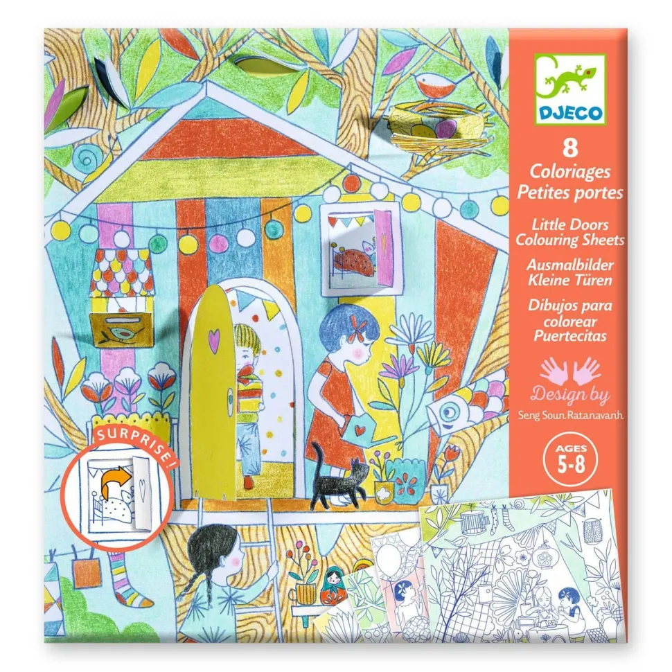 Kit de coloriages : Les cabanes de Nina - Djeco