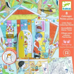 Kit de coloriages : Les cabanes de Nina - Djeco