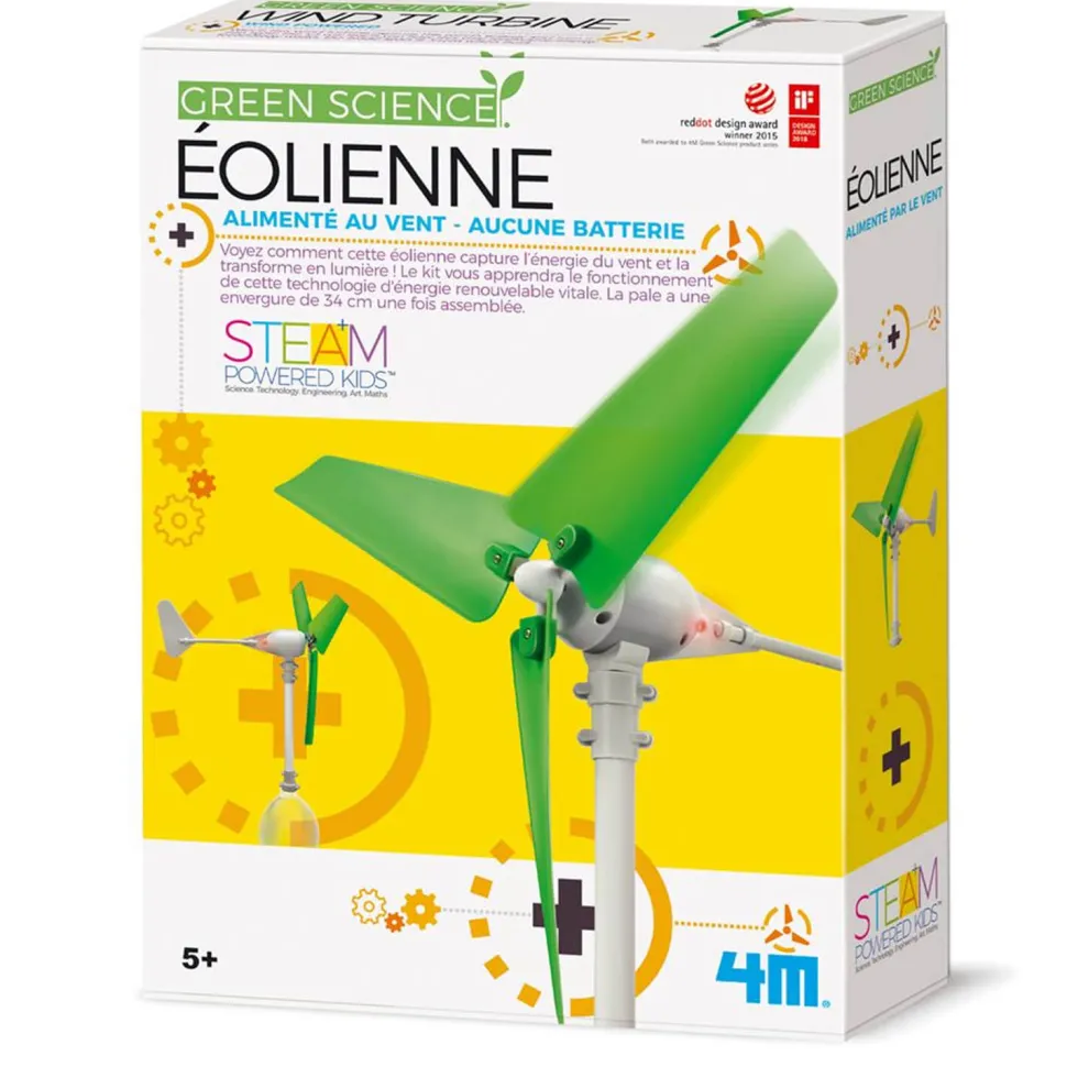 Kit de fabrication Green Science : Eolienne à construire - 4M
