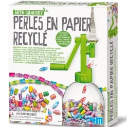 Kit de fabrication Green Creativity : Perles en papier recyclé - 4M