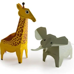 Kit de jardinage : Animaux Pop Up : Girafe et Éléphant - Radis et Capucine