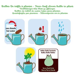 Kit de jardinage : Mini arrosoir bleu et ses graines de trèfle - Radis et Capucine