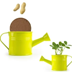 Kit de jardinage : Mini arrosoir vert et ses graines de cacahuète - Radis et Capucine