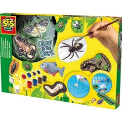 Kit de moulage en plâtre Glow in the dark : Insectes et animaux - SES Creative