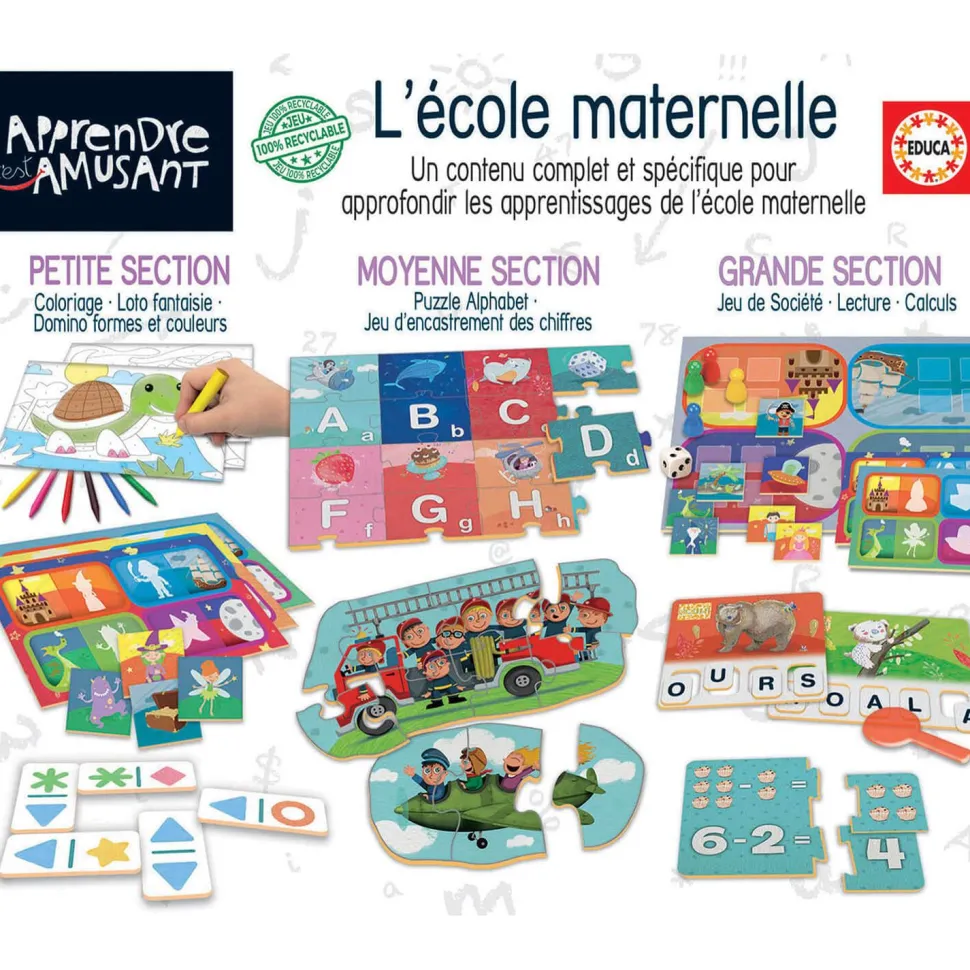 Kit Ecole Maternelle Apprendre C’est Amusant - Educa