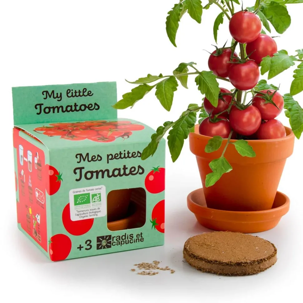 Kit jardinage : Tomates bio - Radis et Capucine