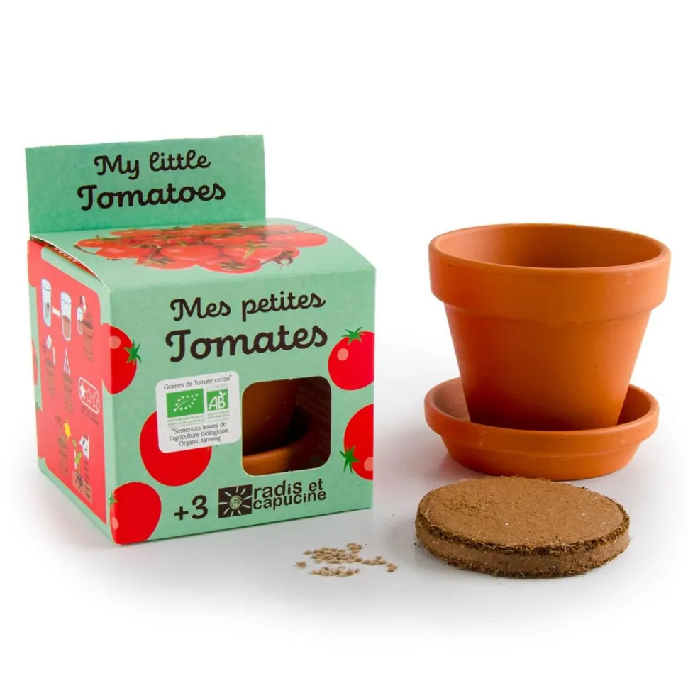 Kit jardinage : Tomates bio - Radis et Capucine