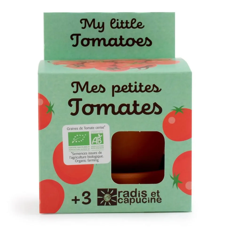 Kit jardinage : Tomates bio - Radis et Capucine