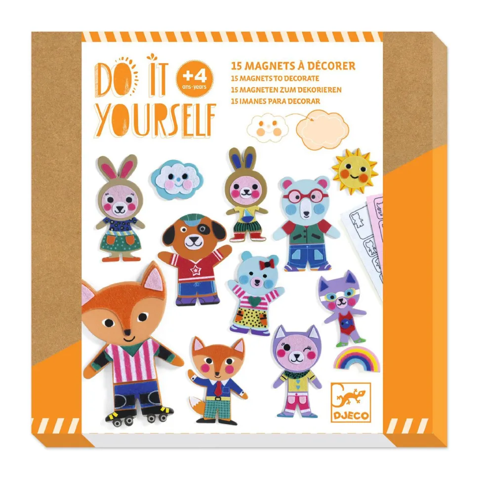 Kit Magnets à décorer : Funky family - Djeco