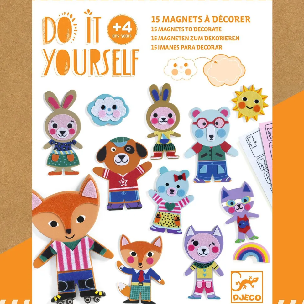 Kit Magnets à décorer : Funky family - Djeco