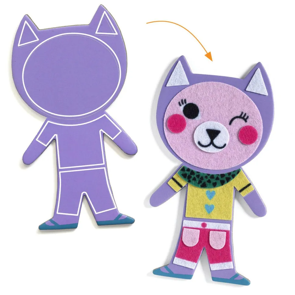 Kit Magnets à décorer : Funky family - Djeco