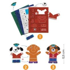 Kit Magnets à décorer : Funky family - Djeco