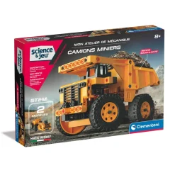 Kit science et jeu : Camions miniers - Clementoni