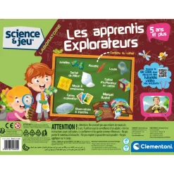 Kit science et jeu : Les apprentis explorateurs - Clementoni